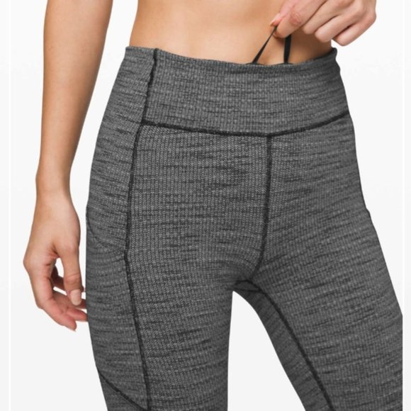 Lululemon Speed Up Tight 28" *Full-On Luxtreme Luon Variegated Knit Black Hthrd - Picture 6 of 13